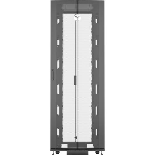 VERTIV VR - 48U with Shock Packaging - For Server, LAN Switch, Patch Panel - 48U Rack Height x 31.50" (800 mm) Rack Width x 43.90" (1115 mm) Rack Depth - Black - Steel - 1360.78 kg Maximum Weight Capacity - 1020.58 kg Dynamic/Rolling Weight Capacity - 13