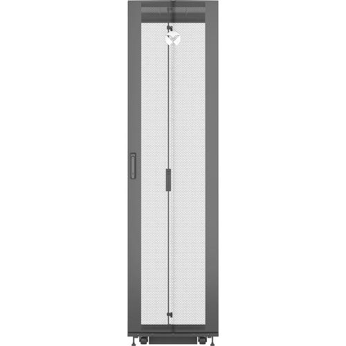 VERTIV VR - 48U with Shock Packaging - For LAN Switch, Patch Panel, Server - 48U Rack Height x 23.62" (600 mm) Rack Width x 47.83" (1215 mm) Rack Depth - Black - Steel - 1360.78 kg Maximum Weight Capacity - 1020.58 kg Dynamic/Rolling Weight Capacity - 13