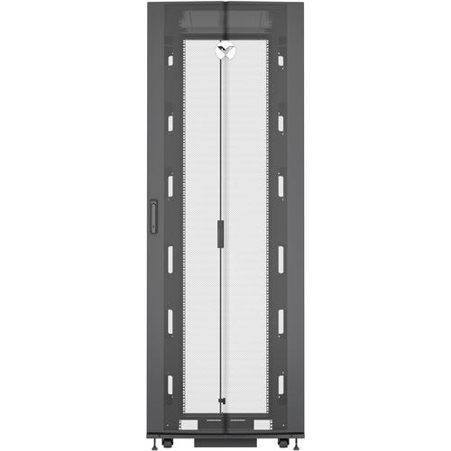 VERTIV VR - 48U TAA Compliant - For Server, LAN Switch, Patch Panel - 48U Rack Height x 31.50" (800 mm) Rack Width x 47.83" (1215 mm) Rack Depth - Black - Steel - 1360.78 kg Maximum Weight Capacity - 1020.58 kg Dynamic/Rolling Weight Capacity - 1360.78 k