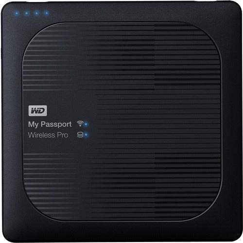 Western Digital WD My Passport Wireless Pro WDBVPL0010BBK-NESN 1 TB Portable Network Hard Drive - External - Black - USB 3.0 - 2 Year Warranty