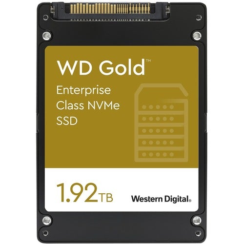 Western Digital WD Gold WDS192T1D0D 1.92 TB Solid State Drive - Internal - U.2 (SFF-8639) NVMe (PCI Express NVMe 3.1 x4) - Read Intensive - Server, Storage System Device Supported - 0.8 DWPD - 2867.20 TB TBW - 3100 MB/s Maximum Read Transfer Rate - 5 Yea - PuriLite