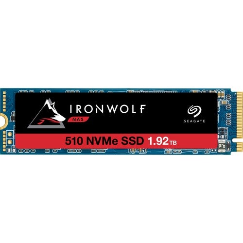 Seagate IronWolf 510 ZP1920NM30011 1.92 TB Solid State Drive - M.2 Internal - PCI Express NVMe - Conventional Magnetic Recording (CMR) Method - 1 DWPD - 3150 MB/s Maximum Read Transfer Rate - 5 Year Warranty - PuriLite