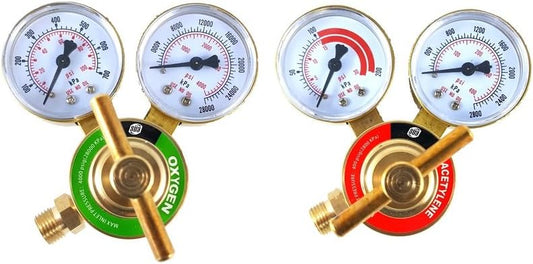 SÜA - Oxygen and Acetylene Regulators Welding Gas Gauges -Pair - Rear Entry - LDB series