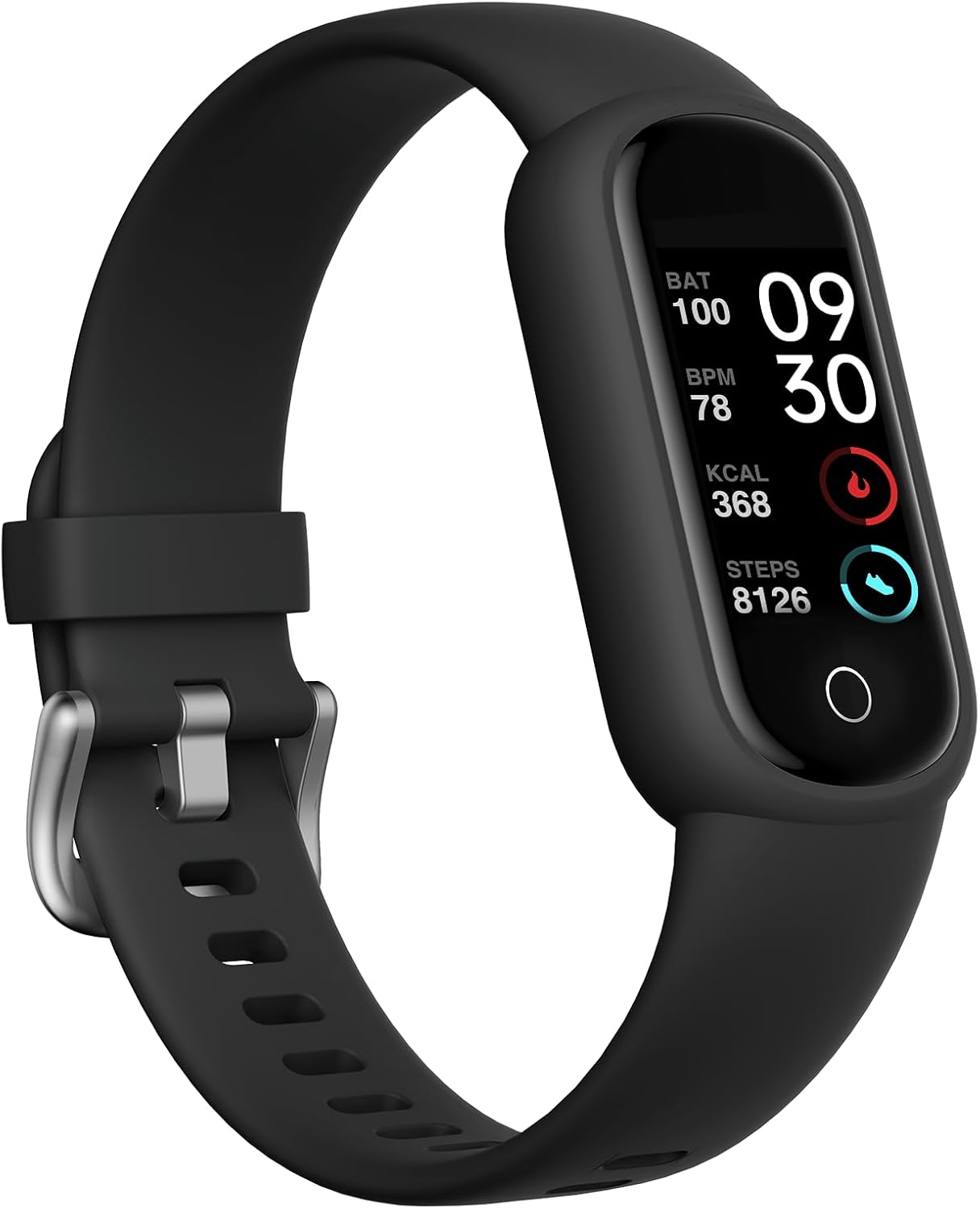 TOOBUR Fitness Tracker Watch with Sleep Tracker/IP68 Waterproof, Activity Tracker with Pedometer Step Counter, Health Watch for Women Men with 14 Sports Compatible Android iOS, Black