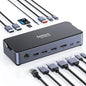 Selore USB C Docking Station for Laptop, 15 in 1 Upgrade Triple 4K Display Laptop Docking Station with HDMI,DisplayPort,Ethernet,3 * 10G USB C/A 3.1,100W PD,Audio for MacBook/Dell/HP/Lenovo/Surface