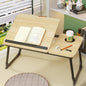 Laptop Desk for Bed, Adjustable Laptop Stand with 5 Adjustable Angles, Portable Lap Tray Table with Cup Holder, Laptop Bed Desk Tray for Working Writing Reading