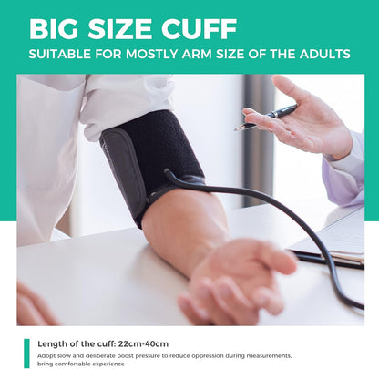 Blood Pressure Machine for Home Use Automatic Blood Pressure Monitor with 2x120 Reading Memory Adjustable Arm Cuff 8.7"-15.7" with Large LED Backlit Display