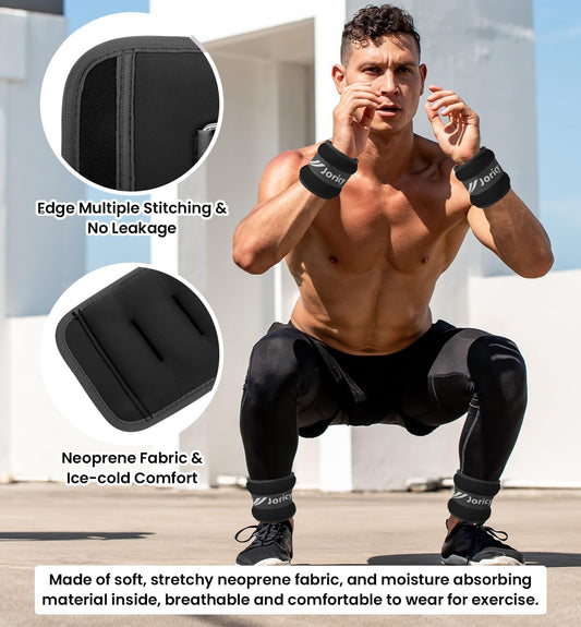 Ankle Weights for Women Men Kids 1 2 3 4 6 8 10 12 20 LBS 1 Pair Leg Weights Arm Wrist Weights with Adjustable Straps, Weighted Ankle Weights Set for Home Gym Running Walking Jogging Yoga - PuriLite