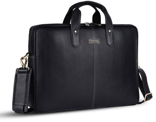 Hammonds LB105 Premium Cow Leather Laptop Bag for Men | Genuine Cow Leather Office Bag | 16-Inch Business Laptop Bag | Professional Work Bag | Corporate Gift Bag - PuriLite