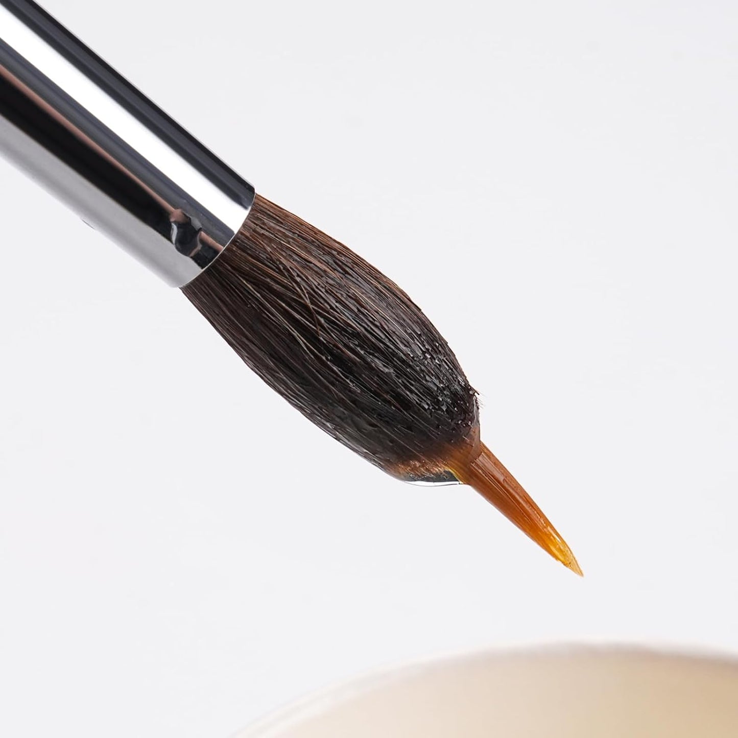 Watercolor Brushes Professional, Fuumuui 4Pcs Extended Needle Point Brushes Synthetic Extra Long Pinhead Brushes with Sable Body for Fine Detailing - Watercolor Acrylic Gouache Inks Painting