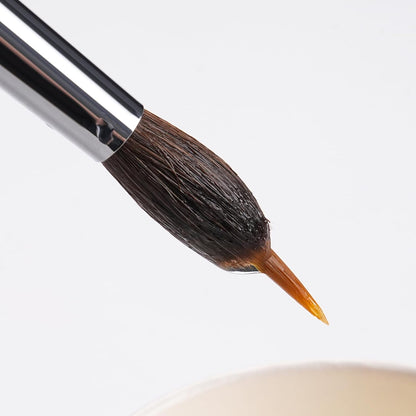 Watercolor Brushes Professional, Fuumuui 4Pcs Extended Needle Point Brushes Synthetic Extra Long Pinhead Brushes with Sable Body for Fine Detailing - Watercolor Acrylic Gouache Inks Painting