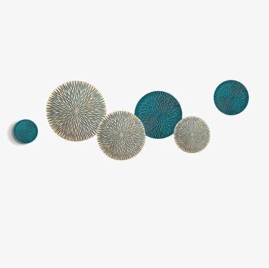 Modern Minimalist Wooden Round Wall Decoration | Hand-Carved Dimensional Wall Art
