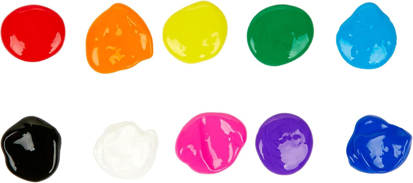 Crayola 10 59ml Paint Jars Assorted Classic Colours Arts & Crafts