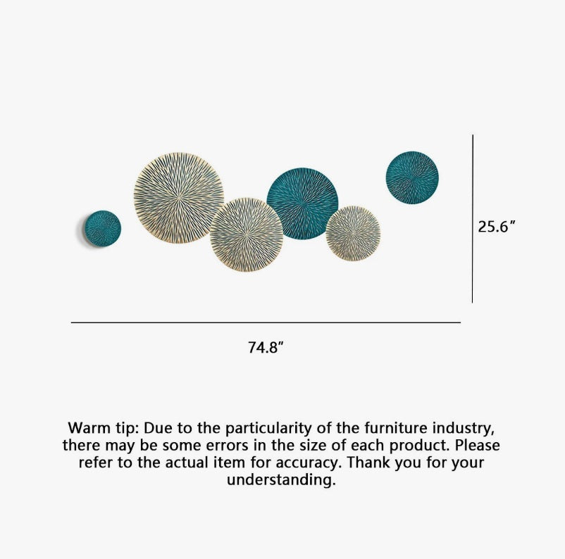 Modern Minimalist Wooden Round Wall Decoration | Hand-Carved Dimensional Wall Art