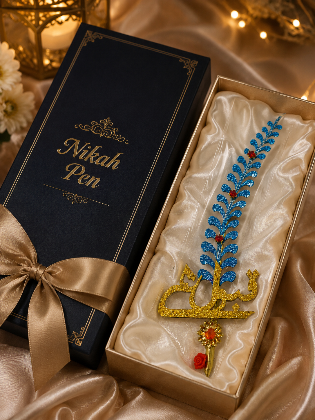Elegant Nikah Feather Pen – Wedding Signing Pen, Islamic Wedding Accessory, Bridal Gift, Groom Gift & Keepsake