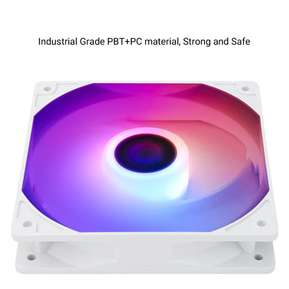 Thermalright TL-C12CW-S X3 CPU Fan 120mm White ARGB Case Cooler Fan, 4pin PWM Silent Computer Fan with S-FDB Bearing Included, up to 1500RPM Cooling Fan（3 Quantities）