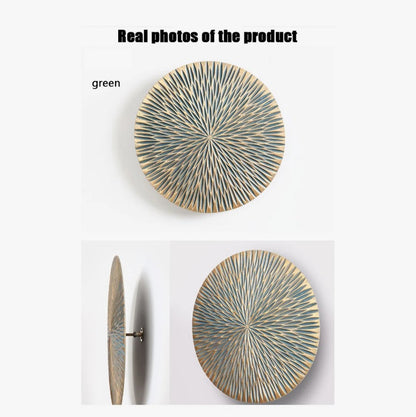 Modern Minimalist Wooden Round Wall Decoration | Hand-Carved Dimensional Wall Art