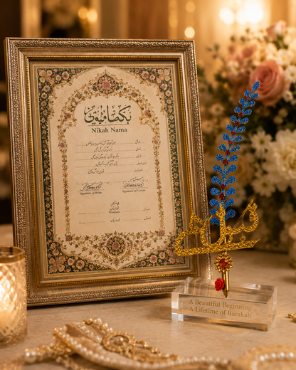 Elegant Nikah Feather Pen – Wedding Signing Pen, Islamic Wedding Accessory, Bridal Gift, Groom Gift & Keepsake