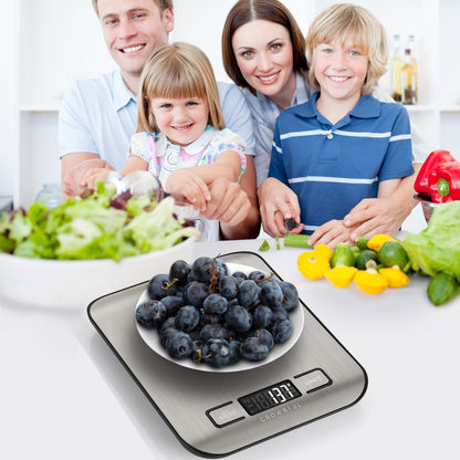 CROWNFUL Food Scale, 11lb Digital Kitchen Scales Weight Ounces and Grams for Cooking and Baking, 6 Units with Tare Function (Battery Included)