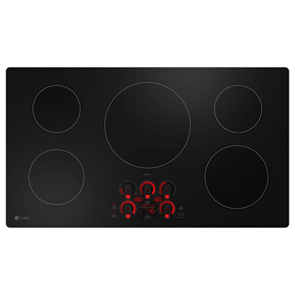 GE Profile 36" Black Smart Cooktop PHP7036DTBB