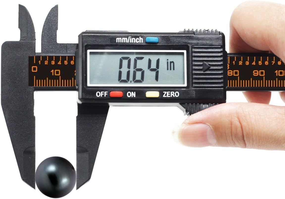 Digital Electronic Caliper 0–6 Inch 150 mm, Inch and Metric Conversion Measuring Tool with Large LCD Screen, Carbon Fiber Precision Caliper for Home and Workshop Use - PuriLite