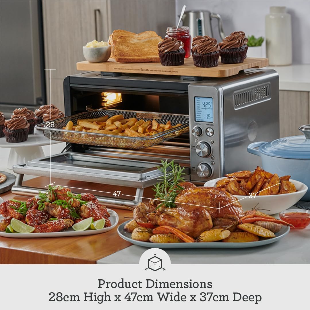 Breville the Smart Oven® Air Fryer, Convection Countertop Oven, Air Fryer Toaster Oven Combo, BOV860BSS, Brushed Stainless Steel