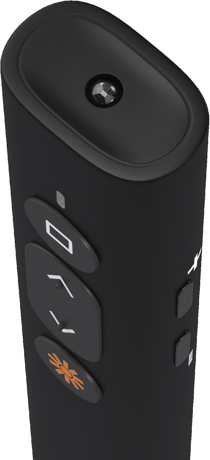 BzLine [Rechargeable] Presentation Clicker and Laser Pointer | Slide Advancer for Powerpoint, Google Slides | Long Range, USB & USB-C | Compatible with Mac/Windows | Volume Control - Built-in Battery