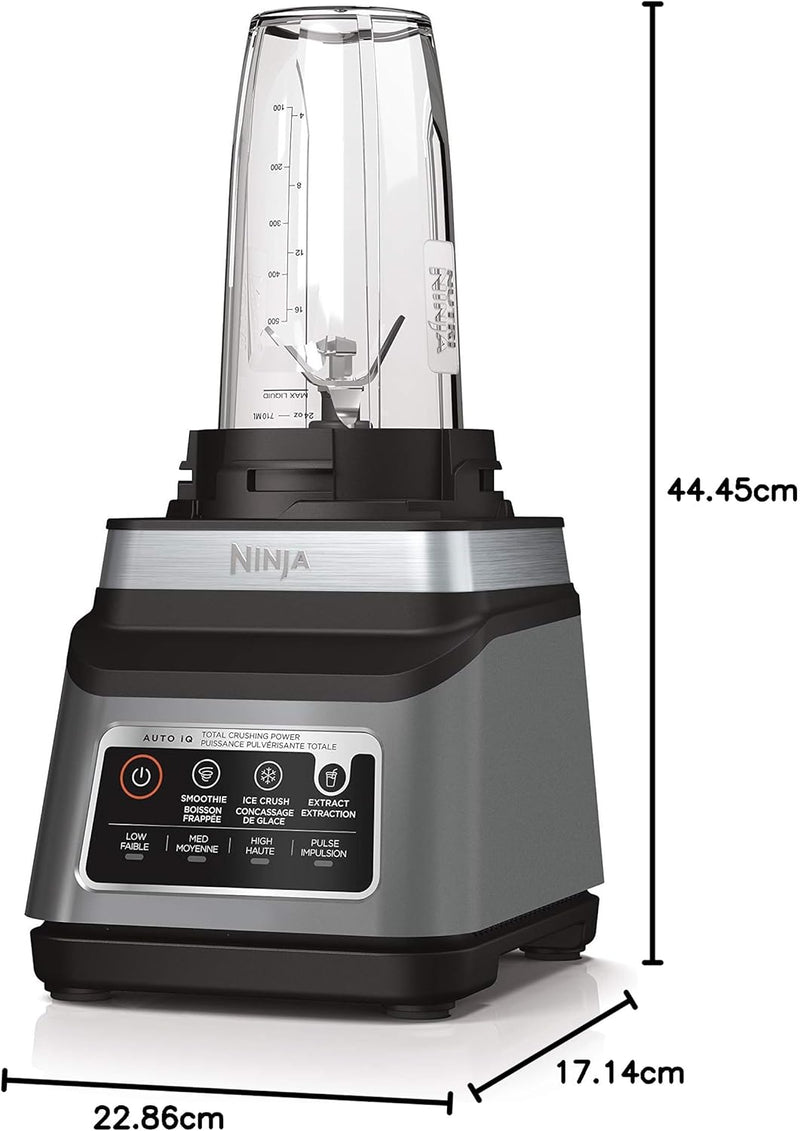 Ninja BN751C, Professional Plus Blender DUO With Auto-iQ, Black , 1200W (Canadian Version), 72oz