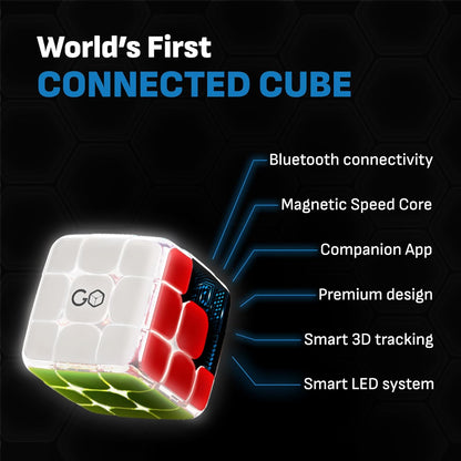 GoCube Edge Full Pack – Smart Bluetooth 3x3 Speed Cube – Interactive STEM Puzzle Toy with App – Magnetic Stickerless Cube - PuriLite