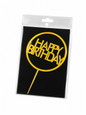 Happy Birthday & Happy Anniversary Cake Toppers | Multiple Elegant Designs | Party Decoration