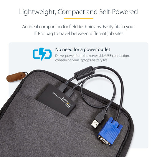 KVM Console to USB 2.0 Portable Laptop Crash Cart Adapter - TAA - PuriLite