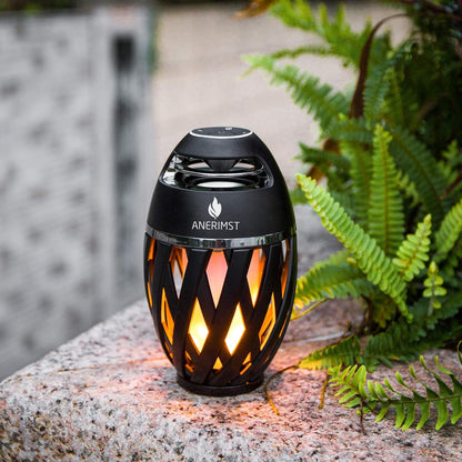 Outdoor Bluetooth Speaker with Flame Atmosphere, for Men, Women, Cool Gadgets for Porch Garden Parties, BT5.0, 5W Stereo Sound, Waterproof Wireless Speaker with Led Torch Light