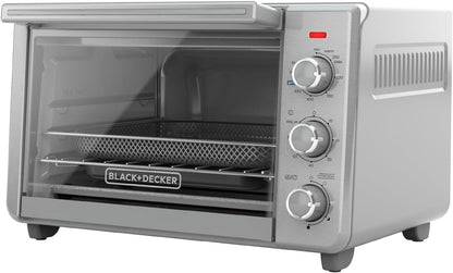 BLACK+DECKER™ Crisp 'N Bake Air Fry Toaster Oven, fits a 12" Pizza, Silver