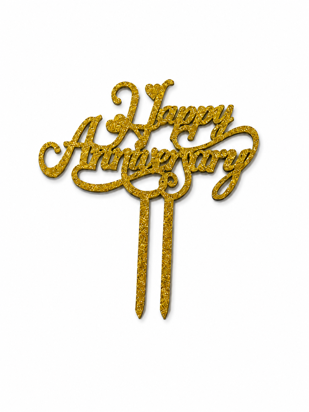 Happy Birthday & Happy Anniversary Cake Toppers | Multiple Elegant Designs | Party Decoration