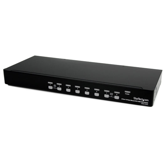 8 Port 1U Rackmount DVI USB KVM Switch - TAA