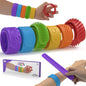 6PCS Textured Sensory Slap Bracelets for Kids & Adults – Fidget Stress Relief Toys for Autism, ADHD, Anxiety, Classroom Rewards, Stocking Stuffers (Multicolor) - PuriLite