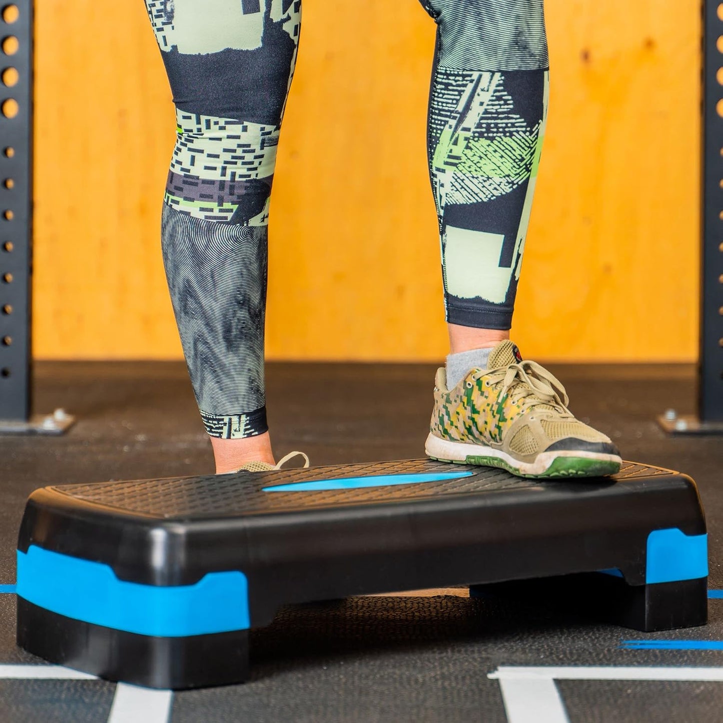 PRISP Adjustable Aerobic Stepper 68cm, 2 Levels (10/15cm - 4"/6") Exercise Step Platform for Home Gym and Fitness Training; 68 x 28cm