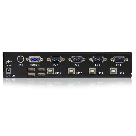 4 Port Professional VGA USB KVM Switch with Hub - TAA - PuriLite