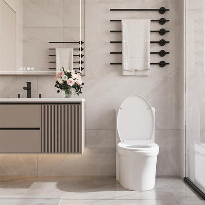 Slow Close Elongated Toilet Seat with Toddler Insert | Durable Plastic, Non-Slip Hinges, Easy Clean & Quick-Install Hardware | Bathroom Upgrade