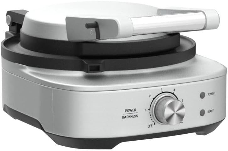 Breville BREBWM520XL "The No Mess" Waffle Iron, Metallic