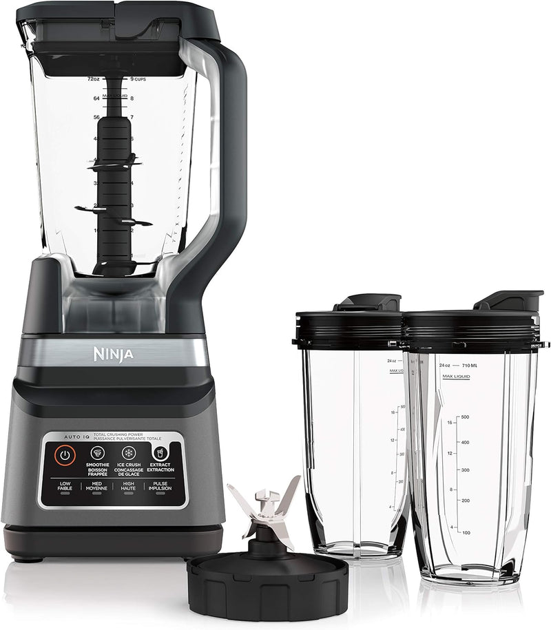 Ninja BN751C, Professional Plus Blender DUO With Auto-iQ, Black , 1200W (Canadian Version), 72oz