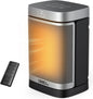 DREO Space Heater – 1500W Electric Ceramic Heater with Thermostat – Portable Electric Heater with Remote – 70° Oscillating Heater with 12H Timer & 5 Heating Modes for Indoor Use