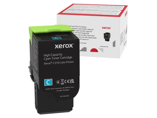 GENUINE XEROX YELLOW HIGH CAPACTIY TONER CARTRIDGE, XEROX C310 COLOR PRINTER, (USE & RETURN)