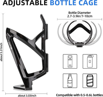 ROCKBROS Bike Water Bottle Holder Ultra-Light Bicycle Bottle Cages with Screws Tool, Universal Bike Cup Holder for Road MTB Mountain Bikes Cycling Accessories（2 Pack）