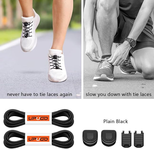 Elastic Shoe Laces, No Tie Shoe Laces Tieless for Kids, Adults, Elderly, One Size Fit All - PuriLite