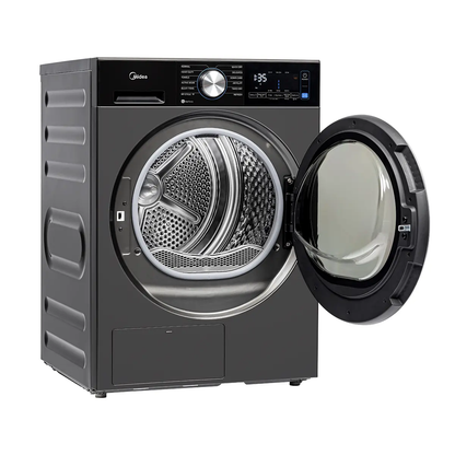 Midea 4.4 cu. ft. Graphite Steel Electric Ventless Dryer with Heat Pump and Stacking Kit