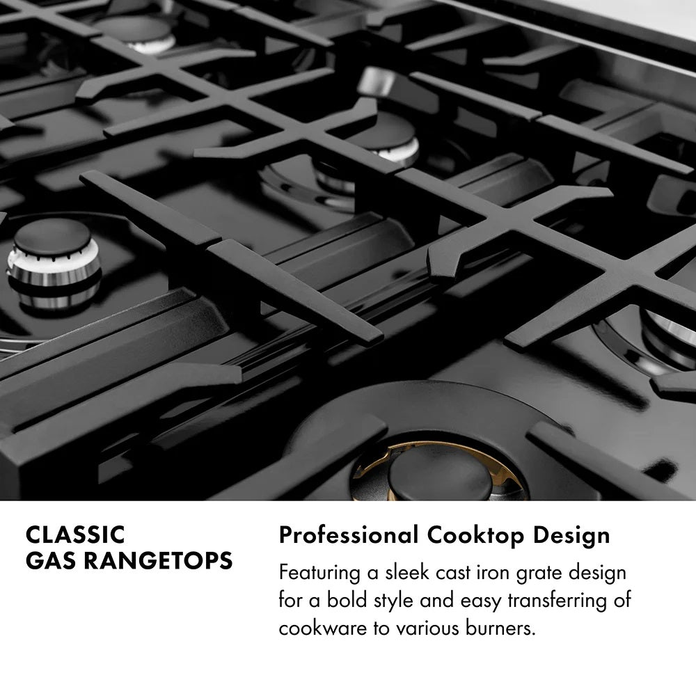 ZLINE 30 in. Legacy Gas Rangetop with 4 Brass Burner Cooktop in Satin Stainless Steel with Griddle RTS-BR-GR-30