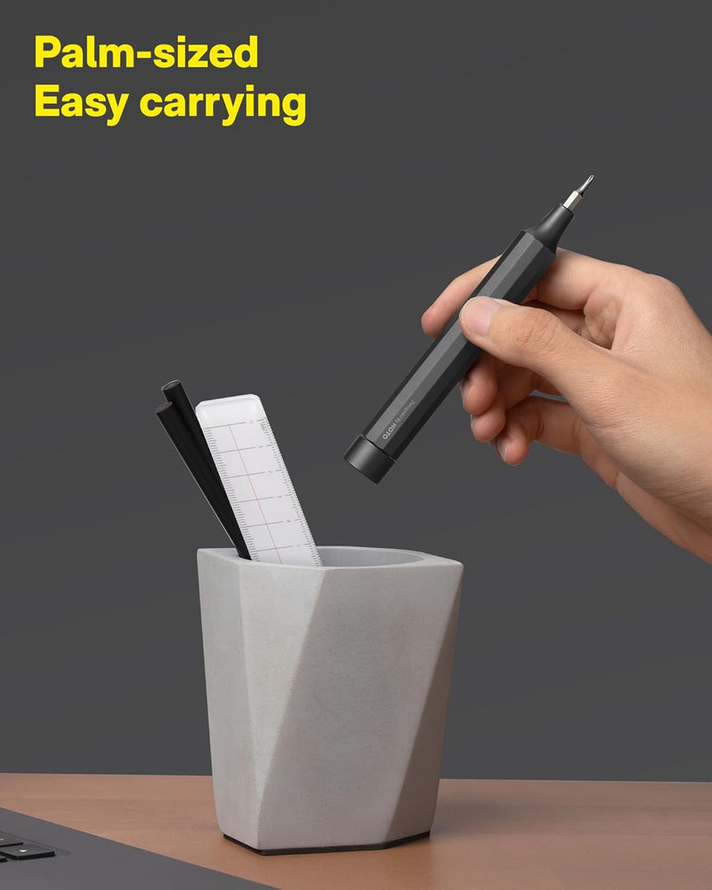 HOTO Precision Screwdriver Set, 24-in-1 Manual Screwdriver Set, Mini Hand Screwdriver Set with 12 Double End S2-Steel Bits, Ideal for Phone/Glasses/Watches/Laptop, Slate Grey