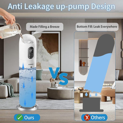 Humidifiers for Bedroom Large Room,ZXBEER 9L Top Fill Ultrasonic Humidifier with 360°Nozzle 7 Color Light Auto Shut-Off,3 Modes Run Up to 48 Hrs Super Quiet Cool Mist Humidifier for Home Baby Adult