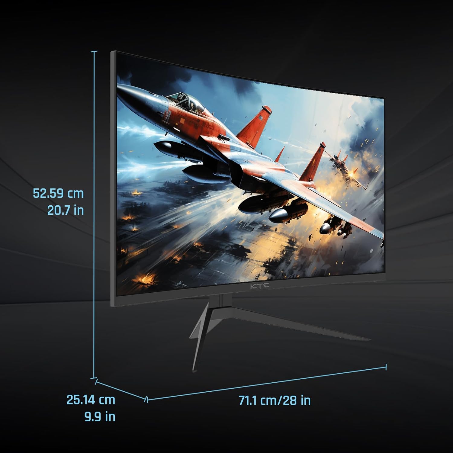 KTC 32-Inch Curved Gaming Monitor – 240Hz FHD 1080P – 1500R – 1ms – 125% sRGB – FreeSync & G-Sync – HDR10 – HDMI/DP/USB – VESA Mount - PuriLite